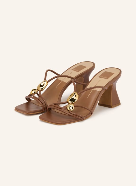 Dolce Vita Mules ALAYNA MARRON FONCÉ / OR