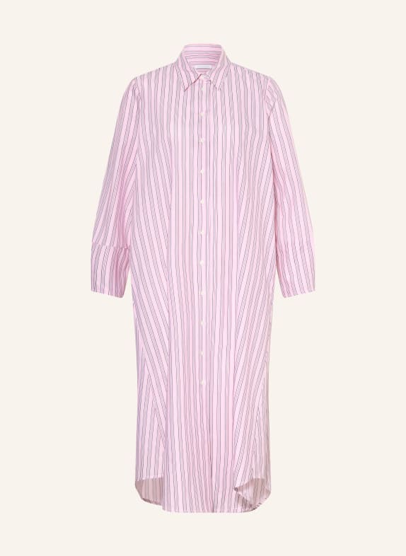 ROBERT FRIEDMAN Hemdblusenkleid ROSA / ROT / WEISS