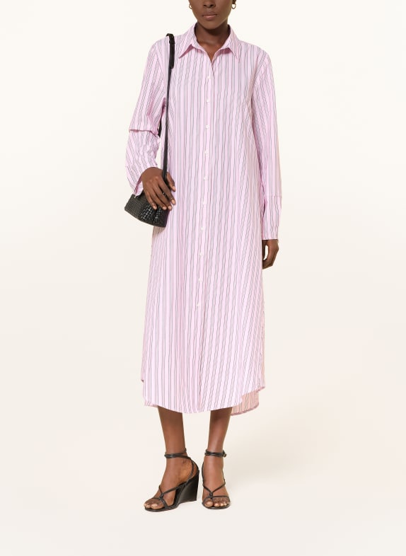 ROBERT FRIEDMAN Hemdblusenkleid ROSA / ROT / WEISS