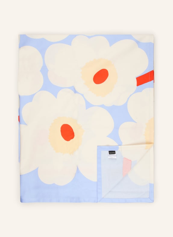 marimekko UNIKKO Tablecloth LIGHT BLUE / CREAM / RED