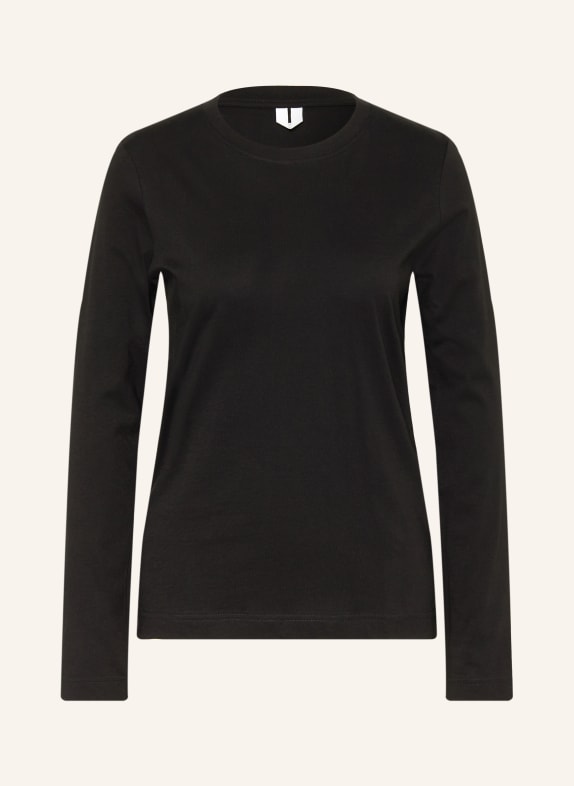 ARKET Tričko s dlouhým rukávem ČERNÁ