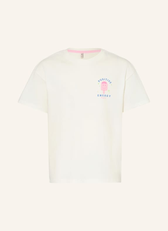 ONLY T-shirt BLANC / ROSE / BLEU