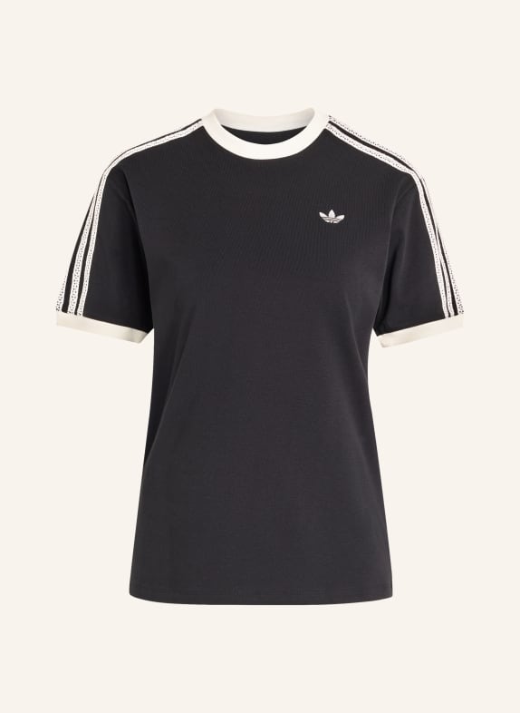 adidas Originals GLOW ADVANCED THREE STRIPES T-Shirt BLACK / WHITE