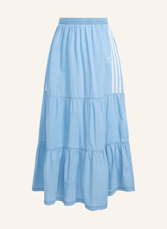 adidas Originals Džínová sukně ADIDAS ORIGINALS SUMMER GLOW TMAVĚ MODRÁ / BÍLÁ