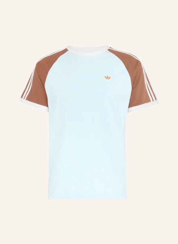 adidas Originals T-Shirt CALI HELLBLAU / BRAUN / WEISS