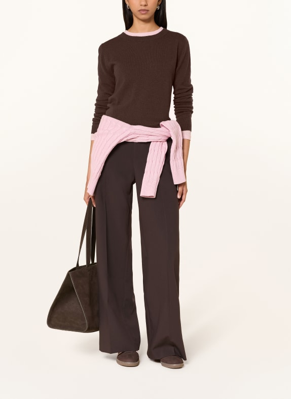 darling harbour Cashmere-Pullover DARK BROWN
