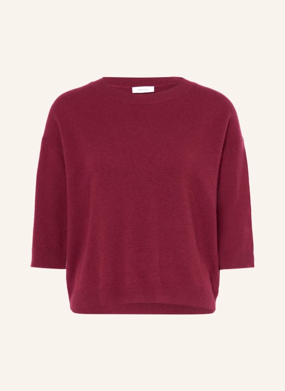 darling harbour Cashmere sweater with 3/4 sleeves BORDEAUX