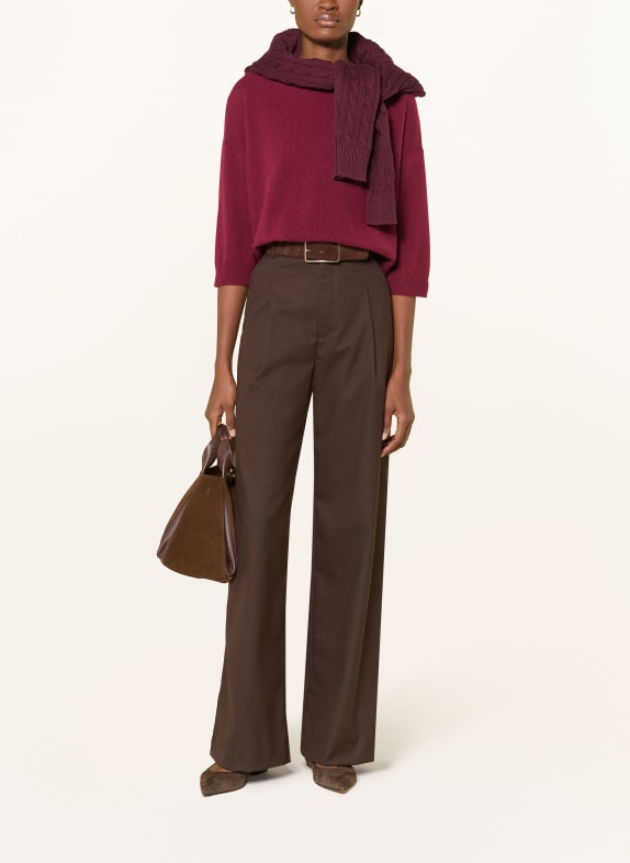 darling harbour Cashmere-Pullover mit 3/4-Arm BORDEAUX