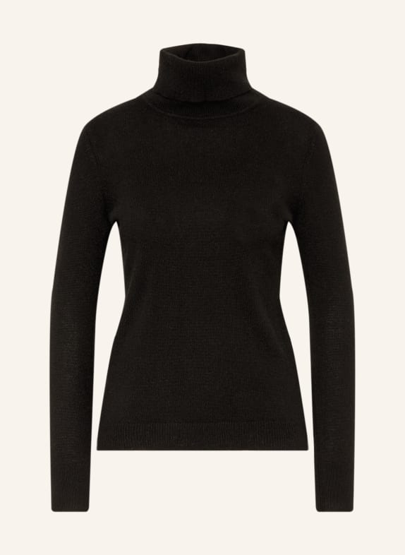 darling harbour Rollkragenpullover aus Cashmere BLACK
