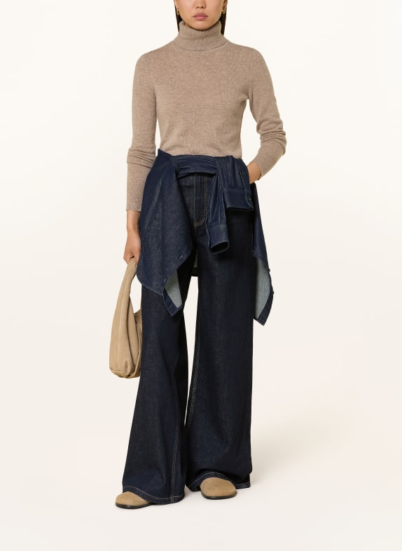 darling harbour Rollkragenpullover aus Cashmere HELLBRAUN