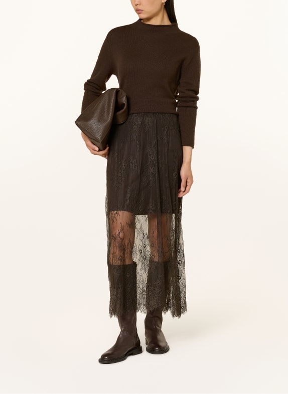 darling harbour Cashmere-Pullover DUNKELBRAUN