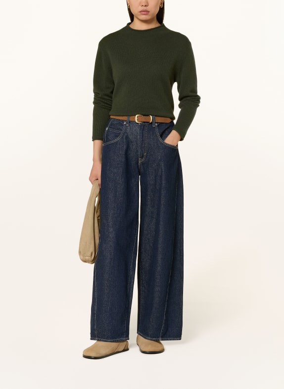darling harbour Cashmere-Pullover DUNKELGRÜN