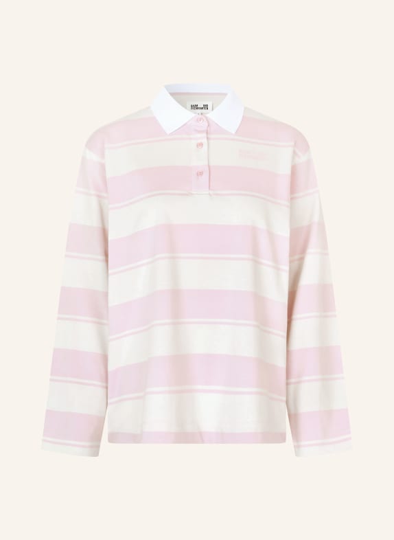 BAUM UND PFERDGARTEN JEANNE jersey polo shirt LIGHT PINK / CREAM / WHITE