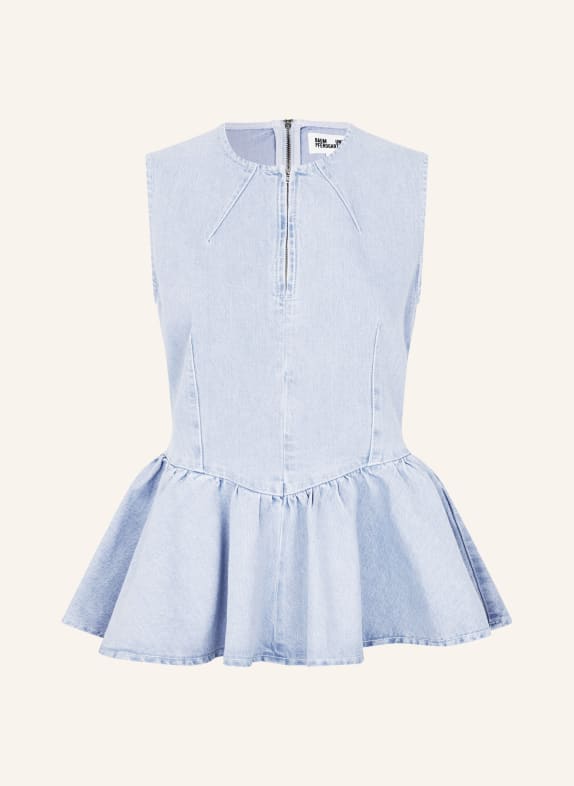 BAUM UND PFERDGARTEN Jeanstop MERJA mit Volants HELLBLAU / BRAUN