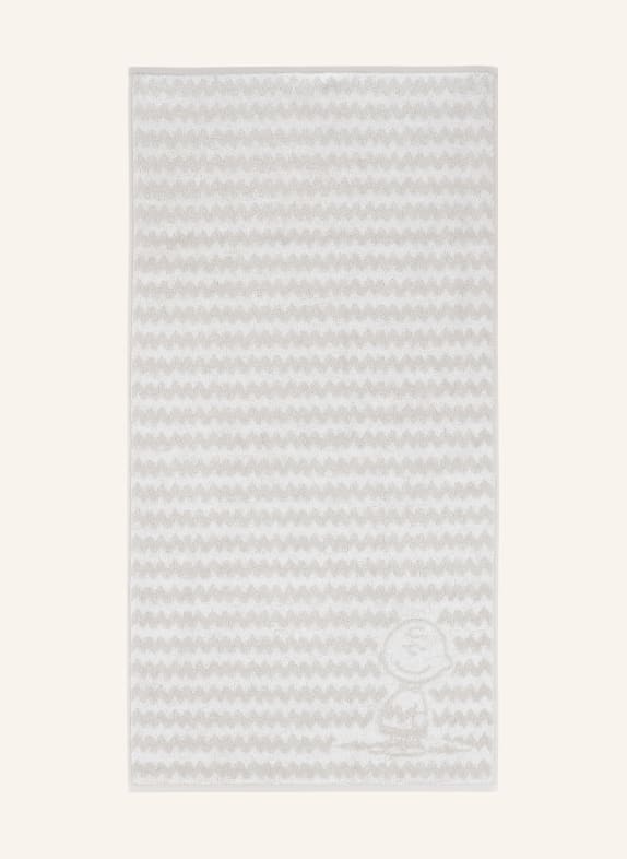 VOSSEN Handtuch CHARLIE BROWN CREME / GRAU