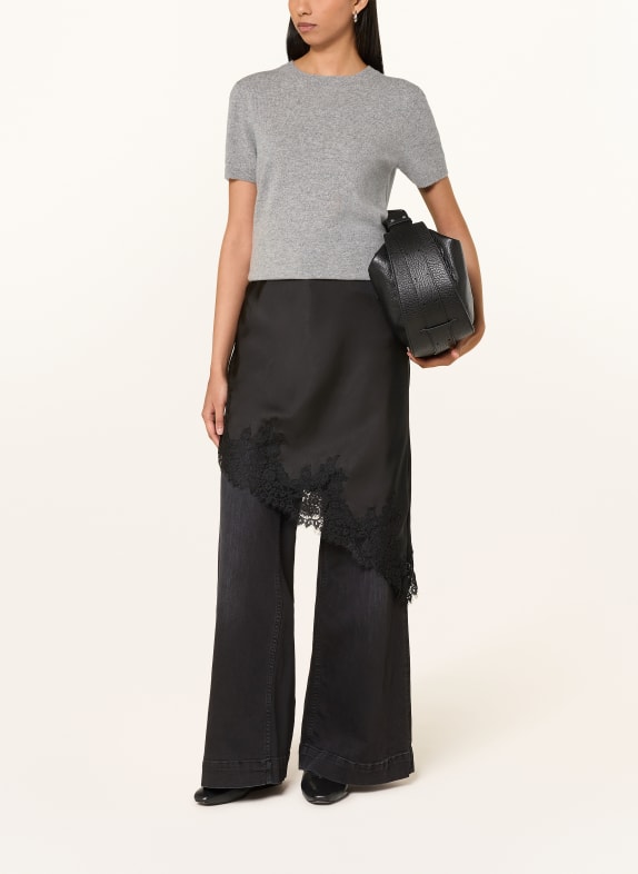 darling harbour Gebreid shirt van kasjmier GREY MELANGE