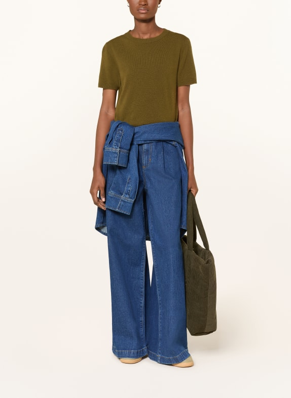 darling harbour Strickshirt aus Cashmere OLIVE