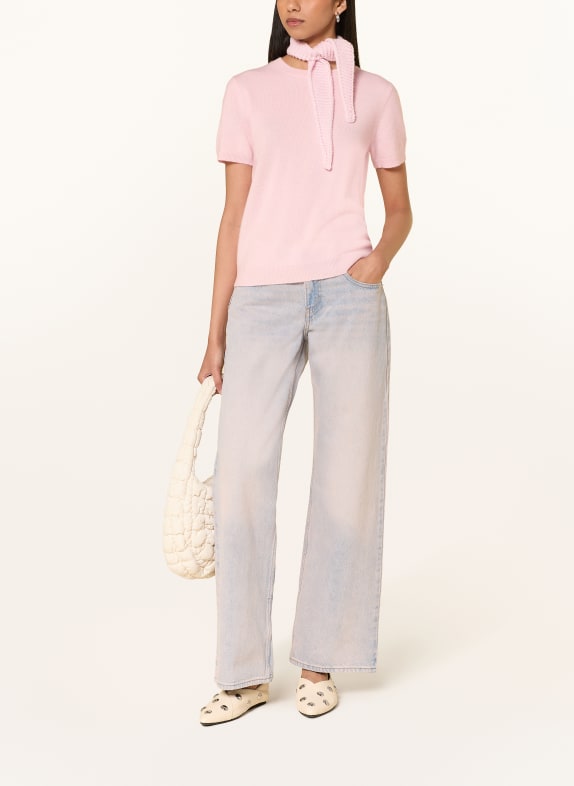 darling harbour Gebreid shirt van kasjmier ROSE