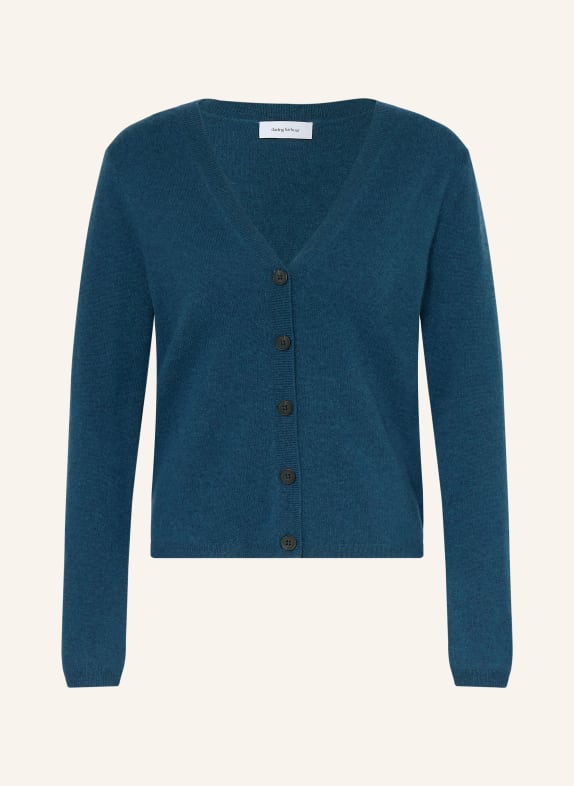 darling harbour Strickjacke aus Cashmere petrol melange