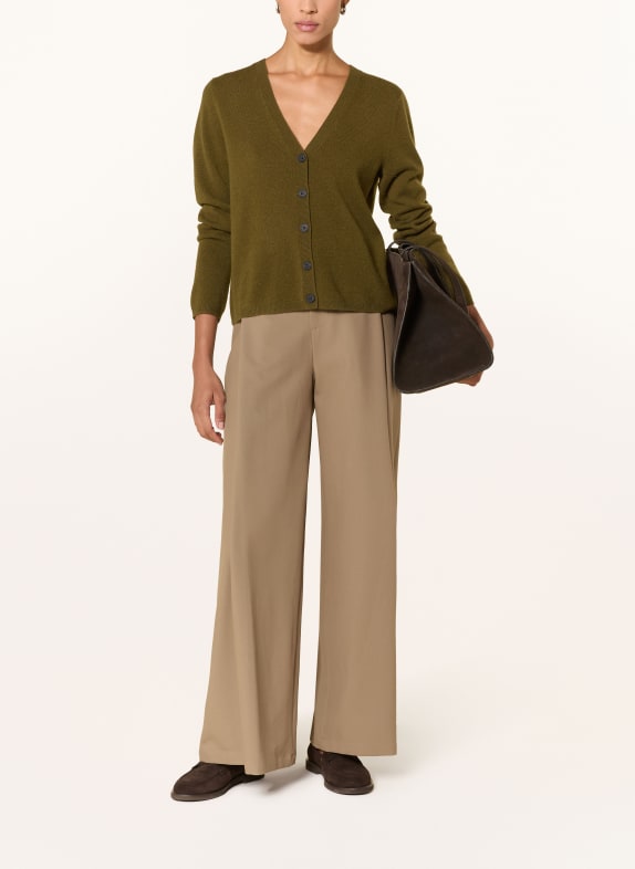 darling harbour Strickjacke aus Cashmere OLIVE