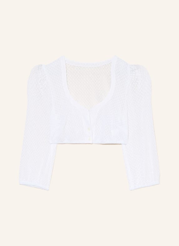 WALDORFF Dirndlbluse mit 3/4-Arm WEISS