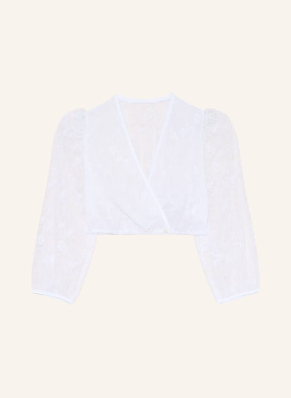 WALDORFF Dirndlbluse mit 3/4-Arm WEISS