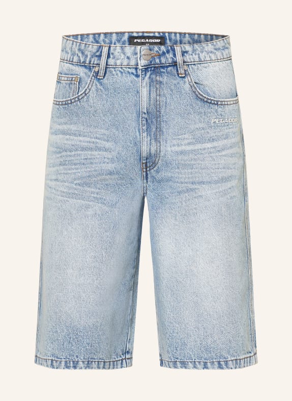 PEGADOR Jeansshorts KOLAR 633 Sprayed Washed Blue