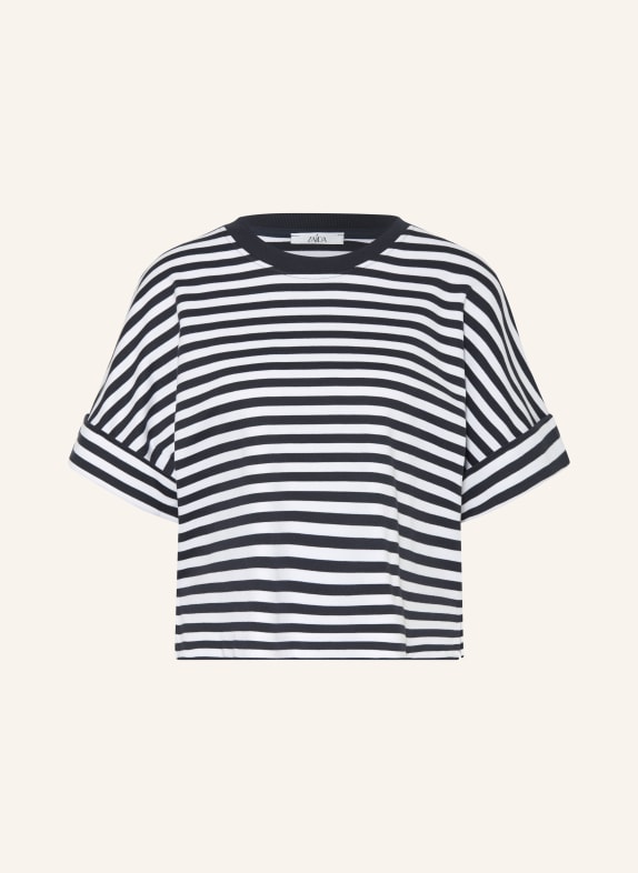 ZAÍDA T-shirt BLEU FONCÉ / BLANC