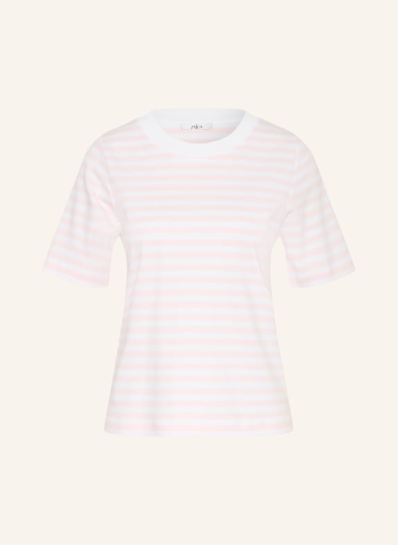 ZAÍDA T-shirt ROSE CLAIR / BLANC