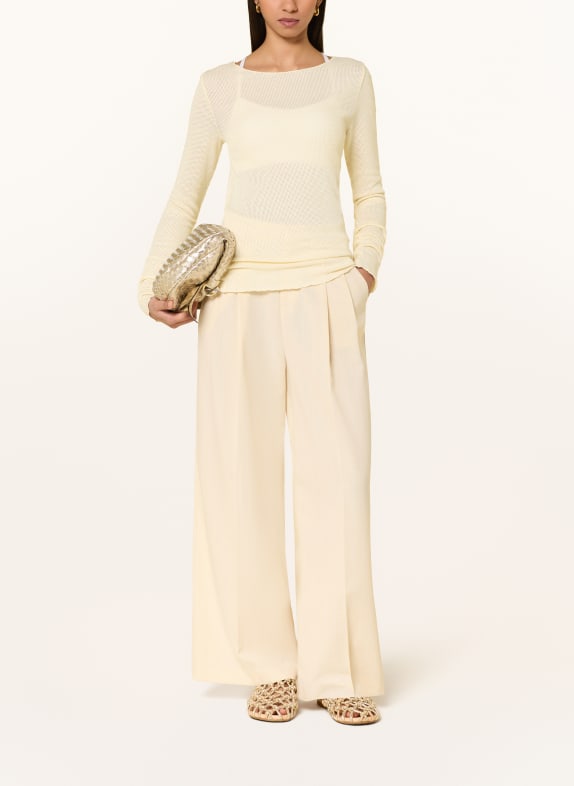 10DAYS Mesh long-sleeve shirt LIGHT YELLOW