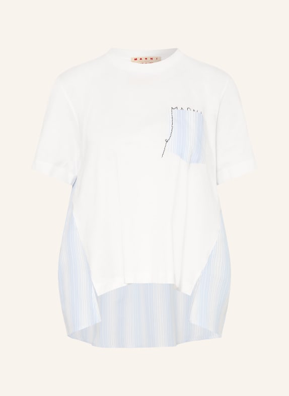 MARNI T-shirt BLANC / BLEU CLAIR