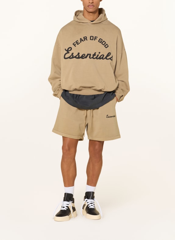 ESSENTIALS - FEAR OF GOD Oversized hoodie BEIGE / ZWART