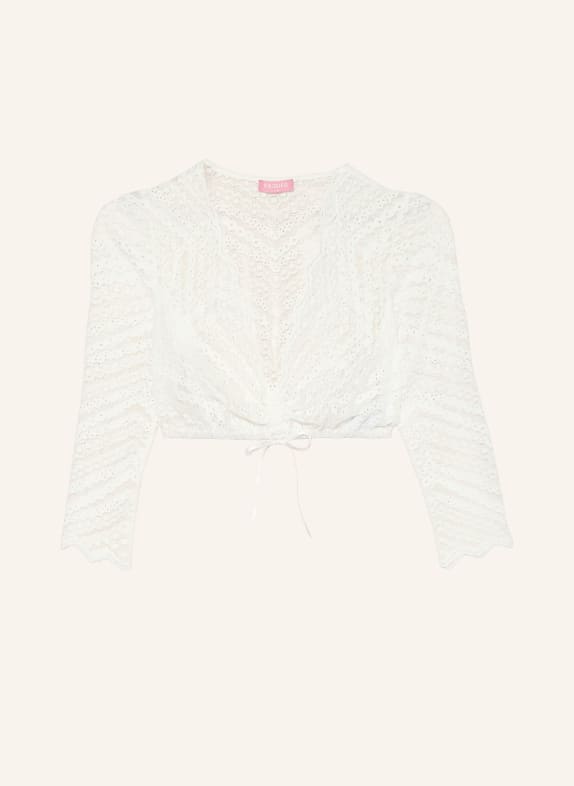KRÜGER Dirndlbluse aus Spitze mit 3/4-Arm WEISS