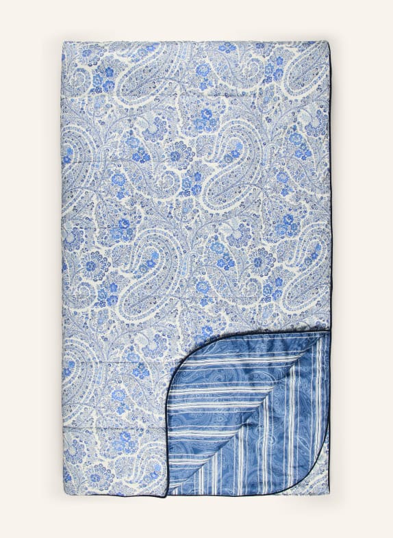 ETRO Home Couvre-lit BLANC / BLEU CLAIR / BLEU FONCÉ