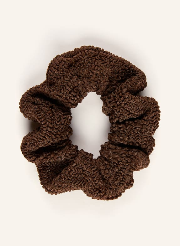 Hunza G Scrunchie DARK BROWN