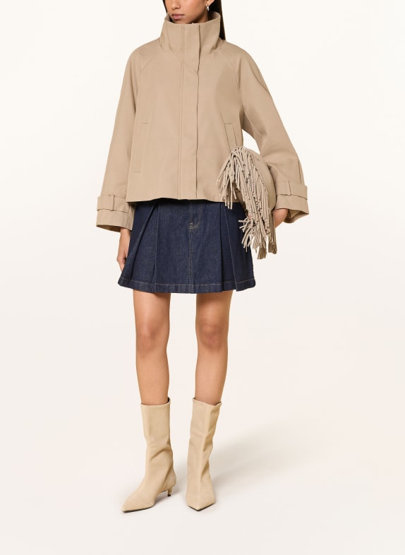 NEO NOIR Veste carrée EZERA BEIGE