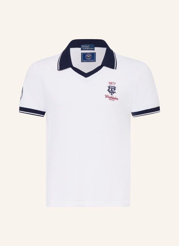 POLO RALPH LAUREN Piqué polo shirt WHITE / DARK BLUE