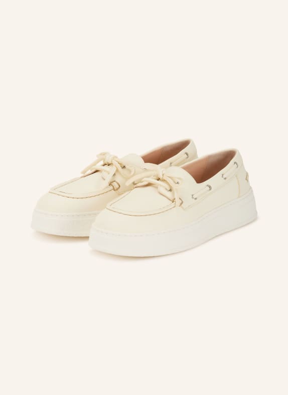 AGL GIULY BOAT Boat Shoes CREAM