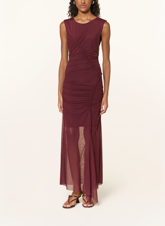 GESTUZ Mesh-jurk GZMENNY DONKERROOD