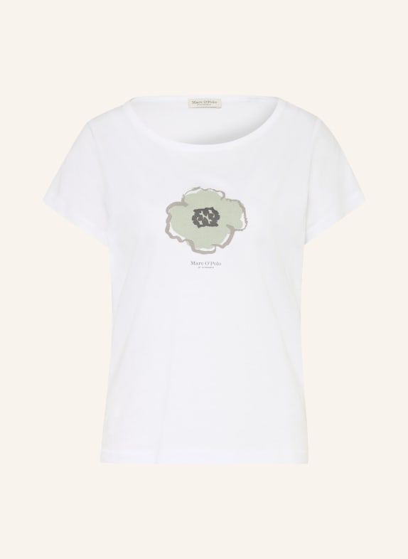 Marc O'Polo T-Shirt WEISS / OLIV