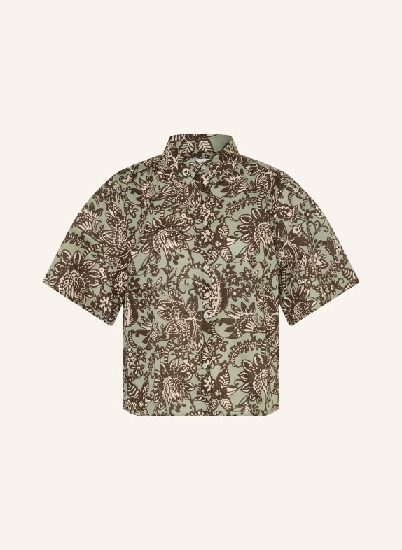 Marc O'Polo Chemisier VERT / MARRON CLAIR / MARRON