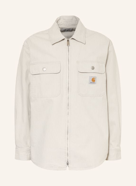 carhartt WIP Płaszcz MERCER JASNOCZARY / BIAŁY