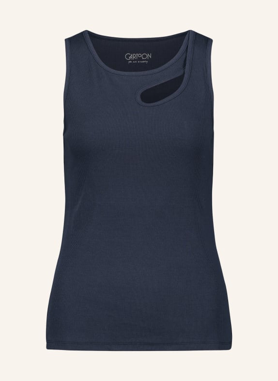 CARTOON Top mit Cut-out DUNKELBLAU