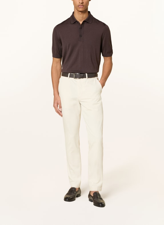 BOSS Strick-Poloshirt NOLANO DUNKELBRAUN