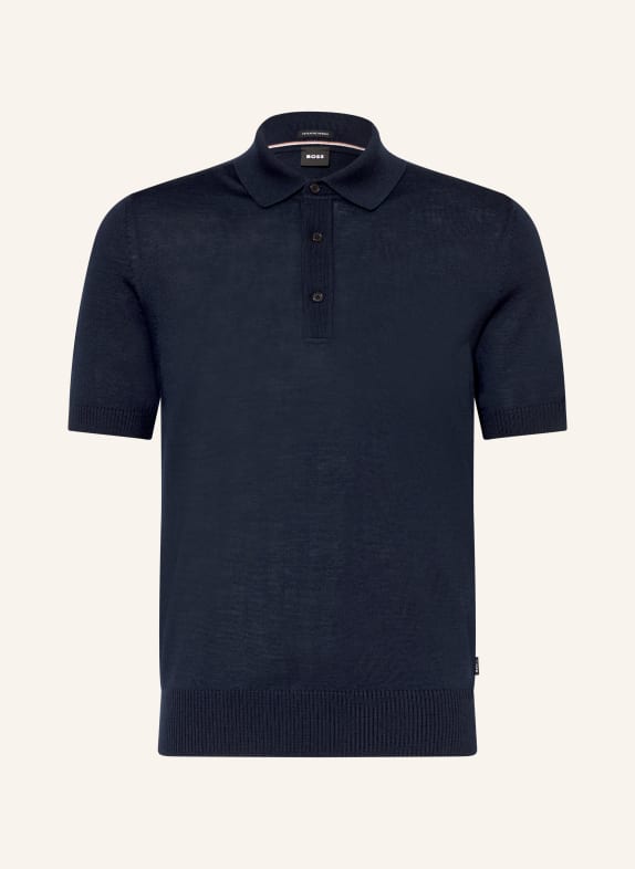 BOSS Strick-Poloshirt NOLANO DUNKELBLAU