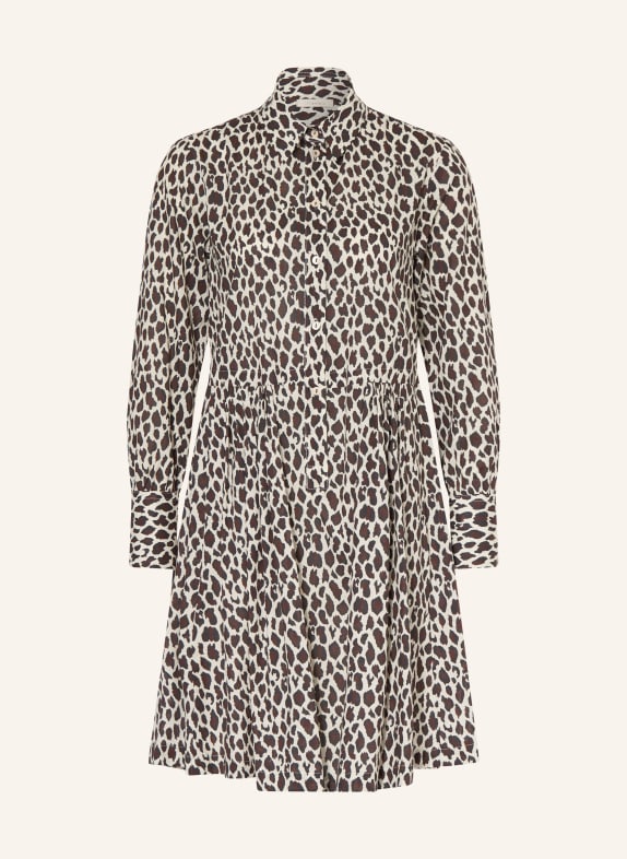 lilienfels Hemdblusenkleid DUNKELBRAUN / BEIGE / SCHWARZ