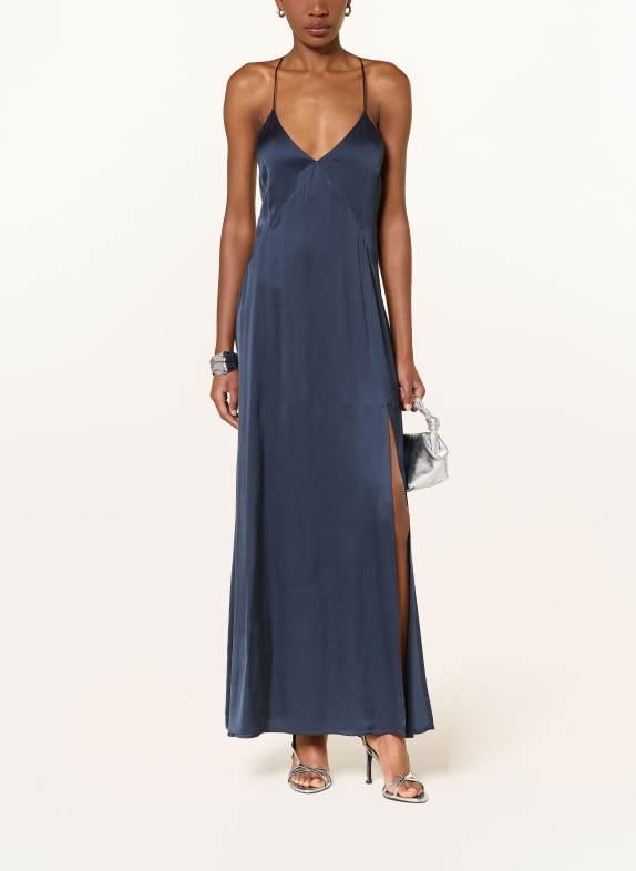 ottod'ame saténové šaty TMAVĚ MODRÁ
