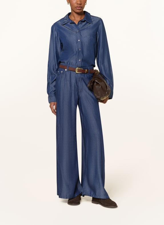 ottod'ame Overhemd in jeanslook DONKERBLAUW