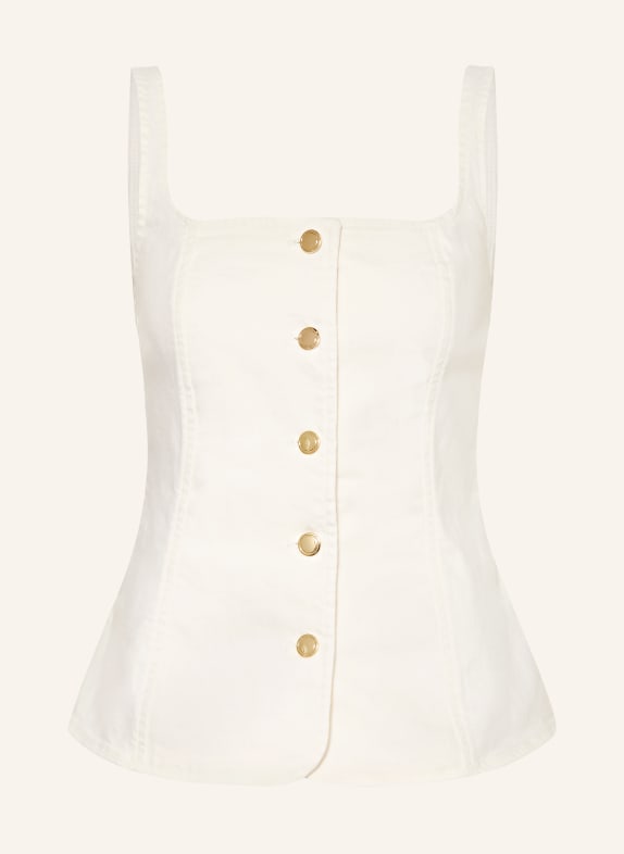 GOOD AMERICAN Haut en jean BLANC