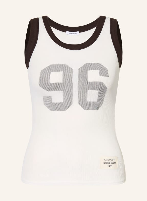 Acne Studios Top WHITE / DARK BROWN